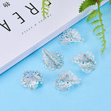 NBEADS 100Pcs Silver Color Brass Filigree 3-Petal Flower Shaped Bead Caps/Cones End Caps for