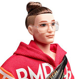 Barbie BMR1959 Ken Fully Poseable Fashion Doll with Bun, in Bold Logo Hoodie and Basketball Shorts, with Accessories and Doll Stand
