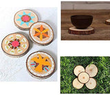Unfinished Natural with Tree Bark Wood Slices 30 Pcs 2.4"-2.8" inch Disc Coasters Wood Coaster Pieces Craft Wood kit Circles Crafts Christmas Ornaments DIY Crafts with Bark for Crafts Rustic Wedding