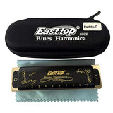 East top 10 Hole 20 Tone Blues Professional Harmonica key of Paddy D Musical Instrument