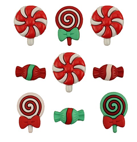 Buttons Galore Craft & Sewing Buttons - Christmas Candy - 3 Packs (27 Buttons)