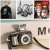 LCXYYY Dollhouse Miniature Laptop Computer Metal Tablet Phone and Mini SLR Camera Simulation Accessories, 1:6 Scale Dollhouse Accessories Dolls Play Sets