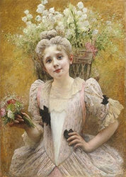 Wall Art Print Entitled Valentine Cameron Prinsep - The Flower Seller by Celestial Images | 34 x 48