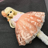 BJD Handmade Doll Handmade Court Dress for 1/4 BJD Girl Dolls Clothes Accessories,B