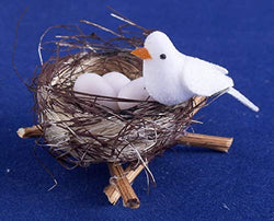 Dollhouse Miniatures decor accessories dolls miniatures Realisitic Bird's nest , Bird hatching eggs , doll house furniture 1:6 scale chicks