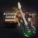 LAGRIMA Full Size 39 inch Electric Guitar Beginner Kit with 15w Amp, Tuner, Strings, Picks, Shoulder Strap, and Bag(39,Green)