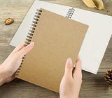 Soft Cover Spiral Notebooks Journal 6pcs, Blank Sketch Books Pad Notebooks Journal A5 Notebooks Diary Notebooks Notepads ,120Pages/ 60 Sheets (Blank-6pcs Brown)