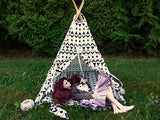 Miniature Teepee Tent with Mattress and Pillows for 1/4 Scale BJD Doll Handmade