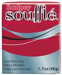 Sculpey Polyform SU6-6083 Souffle Clay, 2-Ounce, Cherry Pie