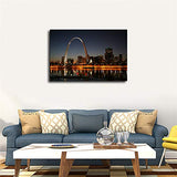 St.Louis Missouri Arch Oil Painting Modern Wall Art Pictures Canvas Print for Living Room HD Home Decoration Posters and Prints - 0654 (unframed,20x30inch)