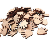 RayLineDo Pack of 100pcs 20MM Buttons Hand Shaped Wooden Embellishments Without Holes for