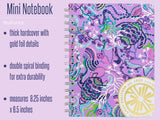 Lilly Pulitzer Hardcover Mini Spiral Notebook, 8.25" x 6.5" Small Journal with 160 College Ruled Pages, Mermaid for You