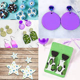 134 Pcs Polymer Clay Cutters, AIFUDA 16 Shapes Clay Earring Cutters with 48 Round Piercers and 50 Earring Accessories for Polymer Clay Jewelry and Earrings Making