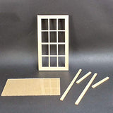 DIY Dollhouse Miniatures1/12 Scale Dollhouse Miniature 12 Pane Blank Window Frame DIY Bedroom Accessory