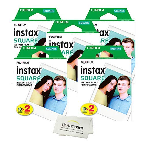 Fujifilm Instax Square Instant Film - 100 Exposures + Quality Photo Microfiber Cloth …