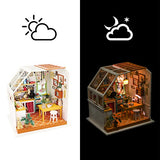 Hands Craft DIY Miniature Dollhouse Kit | 3D Model Craft Kit | Pre Cut Pieces | LED Lights | 1:24 Scale | Adult Teen | Jason's Kitchen, 188 pcs.