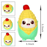 TEEGOMO Kawaii Strawberry Head Corn Slow Rising Scented Jumbo Squishy Squeeze Squishies Toys and