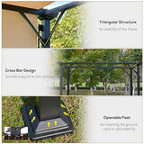 Outsunny 12' x 10' Outdoor Patio Gazebo Pergola with Slideable Canopy Roof, Steel Frame with Stakes, & Unique Design