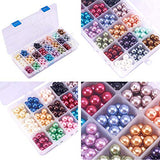 PandaHall Elite 1440pcs 6mm Tiny Satin Luster Glass Pearl Bead Round Loose Beads for Jewelry Making