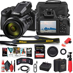 Nikon COOLPIX P950 Digital Camera (26532) + 64GB Memory Card + Case + Corel Photo Software + EN-EL 20 Battery + Card Reader + HDMI Cable + Deluxe Cleaning Set + Flex Tripod + Memory Wallet (Renewed)