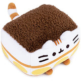 GUND Pusheen Tiramisu Plush Squishy, Stuffed Animal for Ages 8 and Up, White/Brown, 4”