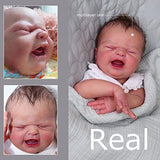 Anano Reborn Baby Dolls 19 Inch Cry Babies Alive Silicone Baby Doll Maria 3D Skin Visible Veins and Capillaries