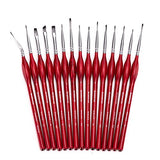 BOGRINUO Detail Paint Brushes Set 15pcs Miniature Brushes，Suitable for Acrylic Painting, Oil, Watercolor, Paint by Numbers for Adults。