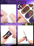 12 Sheets Halloween Full Wrap Strips Nail Polish Stickers, Kalolary Halloween Nail Art Stickers Strips Self-Adhesive Nail Full Wraps with Pumpkins Bats Skulls Cats Spiders Ghosts and Nail File