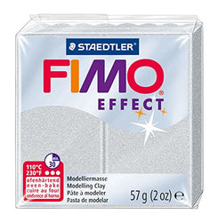 Staedtler Fimo Effect 8020-81 Oven Hardening Modelling Clay 56g - Silver Metal