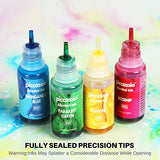 Alcohol Ink Set - 24 Highly Saturated Alcohol Inks - Acid-Free, Fast-Drying and Permanent Alcohol-Based Inks - Versatile Alcohol Ink for Epoxy Resin, Tumblers, Fluid Art Painting, Glass and Metal