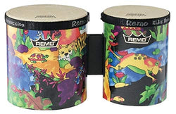 Remo KD-5400-01 Kids Percussion Bongo Drum - Fabric Rain Forest, 5"-6"
