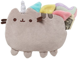 GUND Pusheenicorn Pusheen Cat Plush Stuffed Unicorn Coin Purse, Gray, 7"