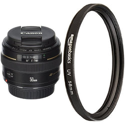 Canon EF 50mm f/1.4 USM Standard & Medium Telephoto Lens with UV Protection Lens Filter - 58 mm