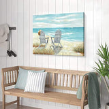 Seascape Canvas Wall Art Painting: Quiet Wave Wine Straw Hat White Sailboat Artwork Picture for Living Room (40"W x 30"H,Multi-Sized)