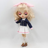 Original Doll Clohtes Outfit, Old School Uniform(Coat + Dress + Stocking) , Doll Dress Up for 1/6 12inch Doll or ICY Doll- Fortune Days(YW-YF011)