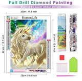 HorsonLife 5D Diamond Painting Kits for Adults Full Drill Unicorn Diamond Painting Kits, DIY Diamond Art Kits Unicorn Picture Arts Craft for Home Wall Art Decor (12"x16")