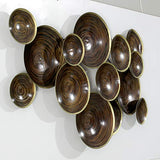 Craftter 14 Plates Brown Color Metal Wall Art, Decorative Wall Sculpture Handing Home Décor
