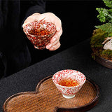 VNASNST 6 pieces Tea Cup Kung Fu Sake Porcelain Cup Gift Box Made of Japanese and Chinese Handmade Ceramics