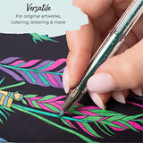 Gel Pens - 48 Metallic & Glitter Gel Pens + Carry Bag by Colorya, Perfect Gel Pens for Adult Coloring Books, Sketching, Drawing, Doodling, Bullet Journals - 31 Glitter & 17 Metallic Colors