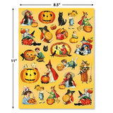 CURRENT Halloween Victorian Stickers- 48 Stickers,Two 8-1/2" x 11" Sheets, Retro Vintage Holiday Stickers, Kids Gifts Trick or Treat, Party Favors, DIY Arts and Crafts