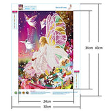 DIY 5D Fairy Diamond Painting Kits for Adults Kids, Angel Crystal Painting Cross Stitch Partial Drill Rhinestone Painting by Number Kits Art Crafts for Home Office Wall Decor Gift (11.8x15.7 INES)