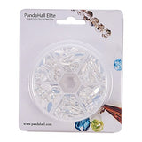 PandaHall Elite 1 Box About 100 Pcs Leaf Shape Tibetan Style Glue-on Flat Pad Bails Cadmium and