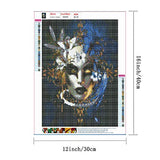 HaiMay 2 Pack DIY 5D Diamond Painting Kits Full Drill Painting Horror Diamond Pictures Arts Craft for Wall Decoration, Mask Diamond Painting Style (Canvas 12×16 inches)