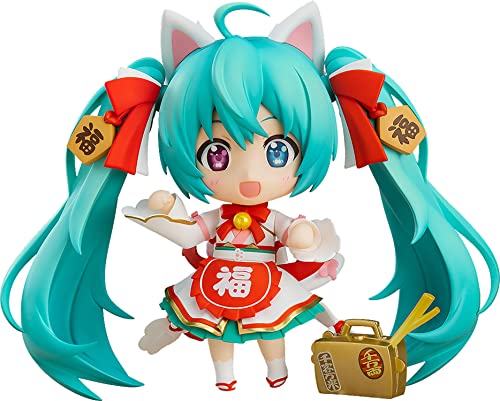 Good Smile Character Vocal Series 01: Hatsune Miku (Maneki Miku Ver.) Nendoroid Action Figure, Multicolor