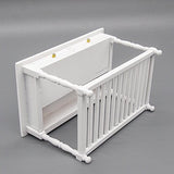 Odoria 1:12 Miniature White Kitchen Table with Storage Shelf and Drawers Dollhouse Furniture Accessories