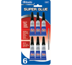 BAZIC 3g / 0.10 Oz. Super Glue (6/Pack)