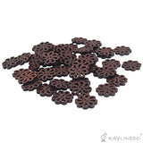 RayLineDo Pack of 20G About 80pcs Buttons- Black Daisy Style Delicate Wood Buttons DIY Buttons