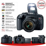 Canon EOS Rebel T7i 24.2MP Digital SLR Camera + EF-S 18-55mm f/4-5.6 is STM Lens + 2X 64GB Memory Card + Wide Angle & Telephoto Lens + RC-6 Wireless Remote + DC59 Gadget Bag + Tripod + Valued Bundle