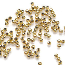 Bulk Buy: Darice DIY Crafts Loose Pearl Beads Gold Plated Round 4mm (3-Pack) 1118-85