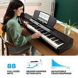 Alesis Prestige Artist - 88 Key Digital Piano with Full Size Graded Hammer Action Weighted Keys, Multi-Sampled Sounds, Speakers, FX and 256 Polyphony